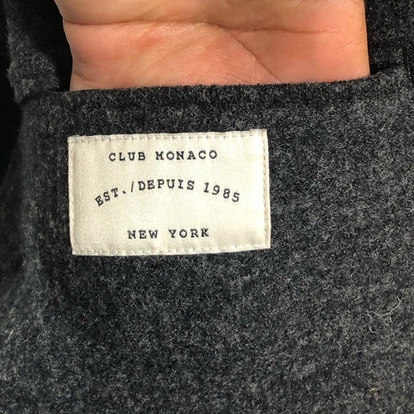 NWOT CLUB MONACO Gray Wool Jacket Sz M - Picture 7 of 9